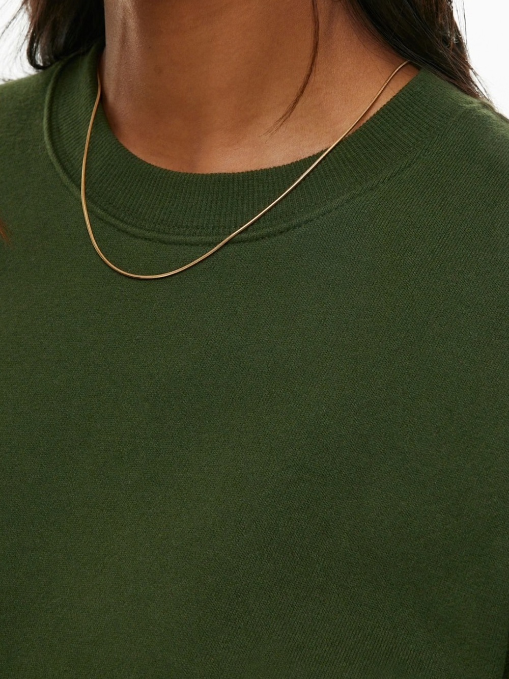 Aritzia Olive Green Crewneck Sweater - Picture 3 of 7
